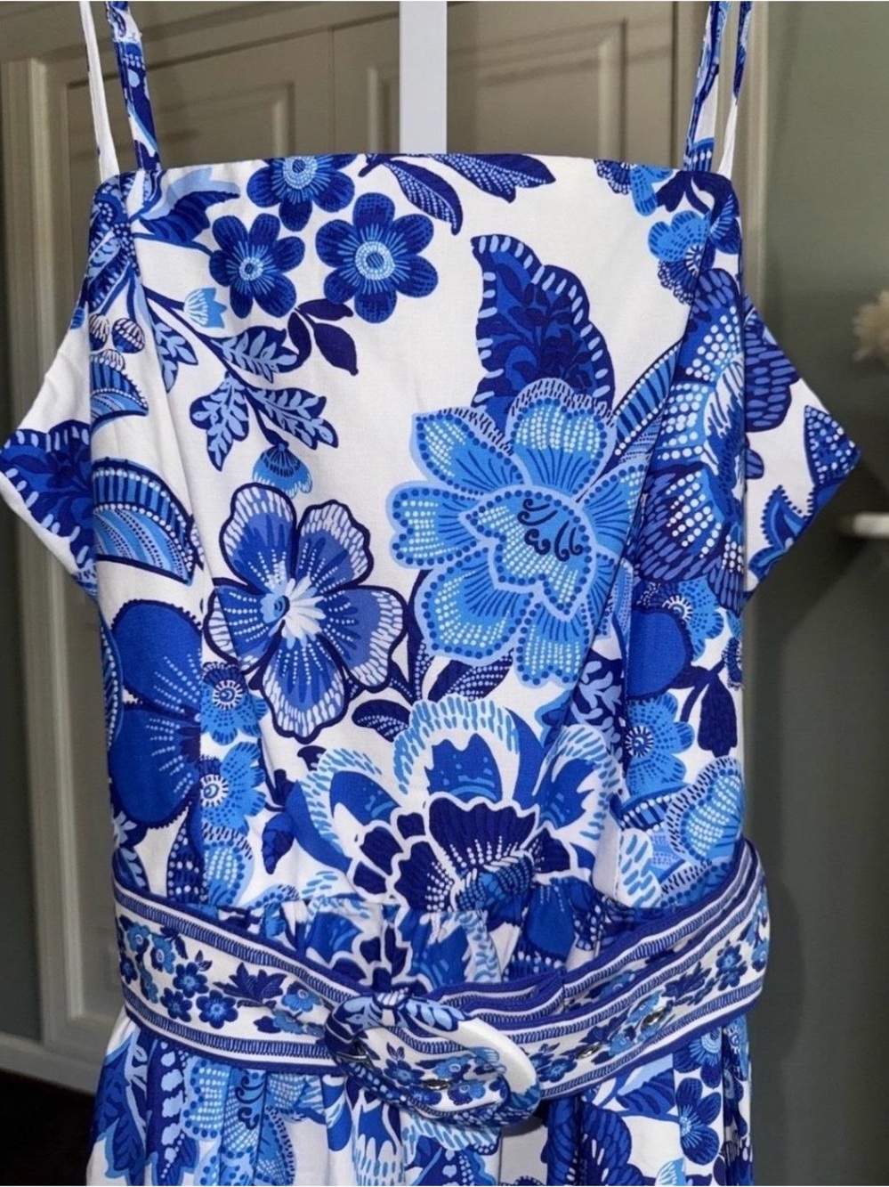 Joie White and Blue Floral Mini Sundress - Picture 4 of 9